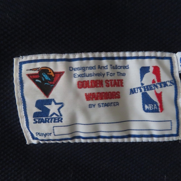 Vntg Golden State Warriors Starter Authentic NBA Warm Up shooting shirt 54 2XL - Picture 2 of 9
